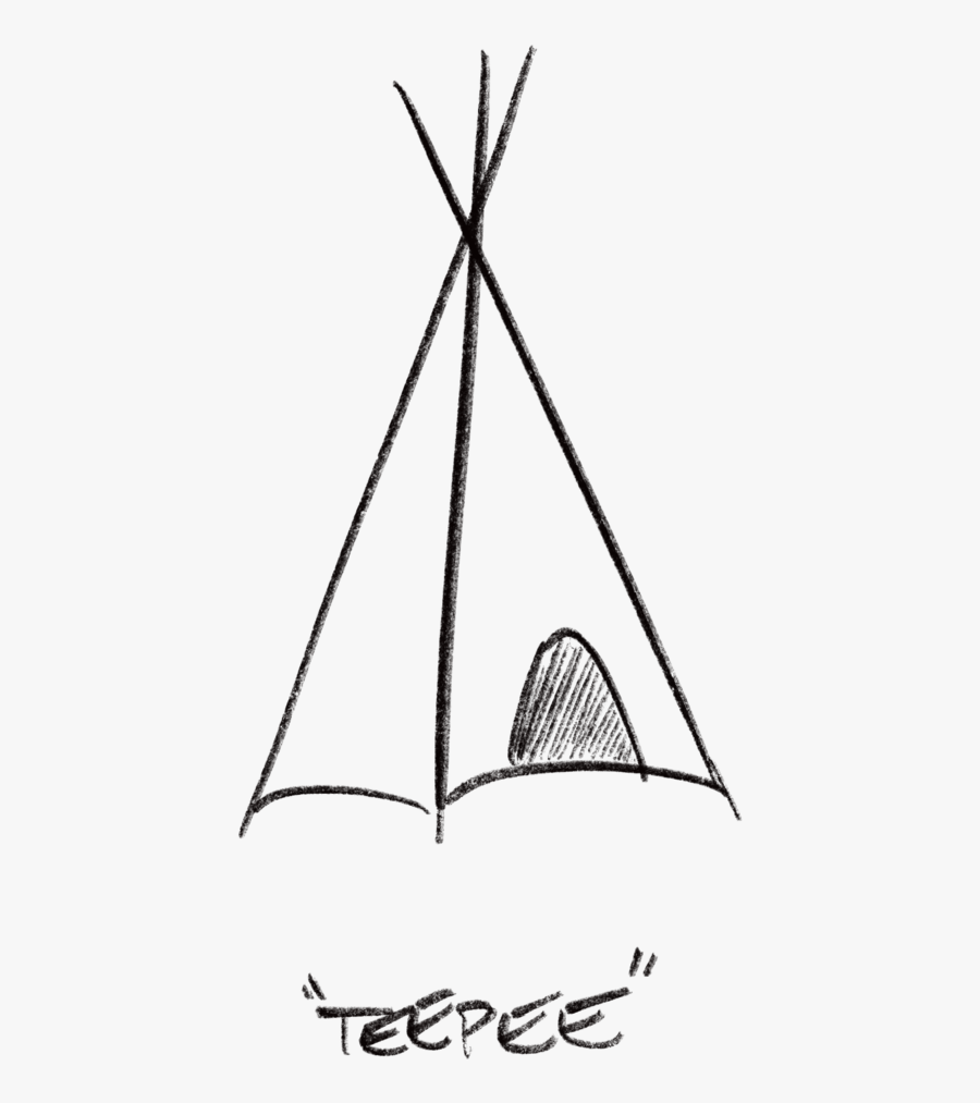 Teepee - Drawing, Transparent Clipart