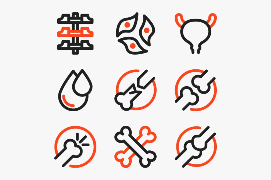 Human Body Parts Icons - Iconos Word Partes Del Cuerpo, Transparent Clipart