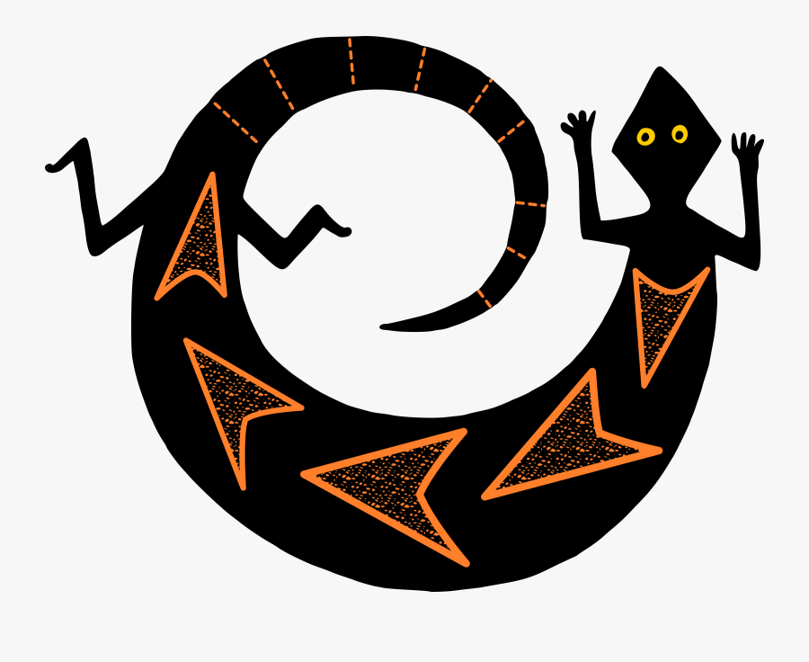 Indian Art Lizard Symbols, Transparent Clipart