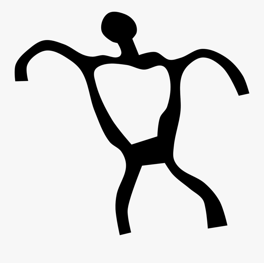 Person Clip Art - Petroglyph Human, Transparent Clipart