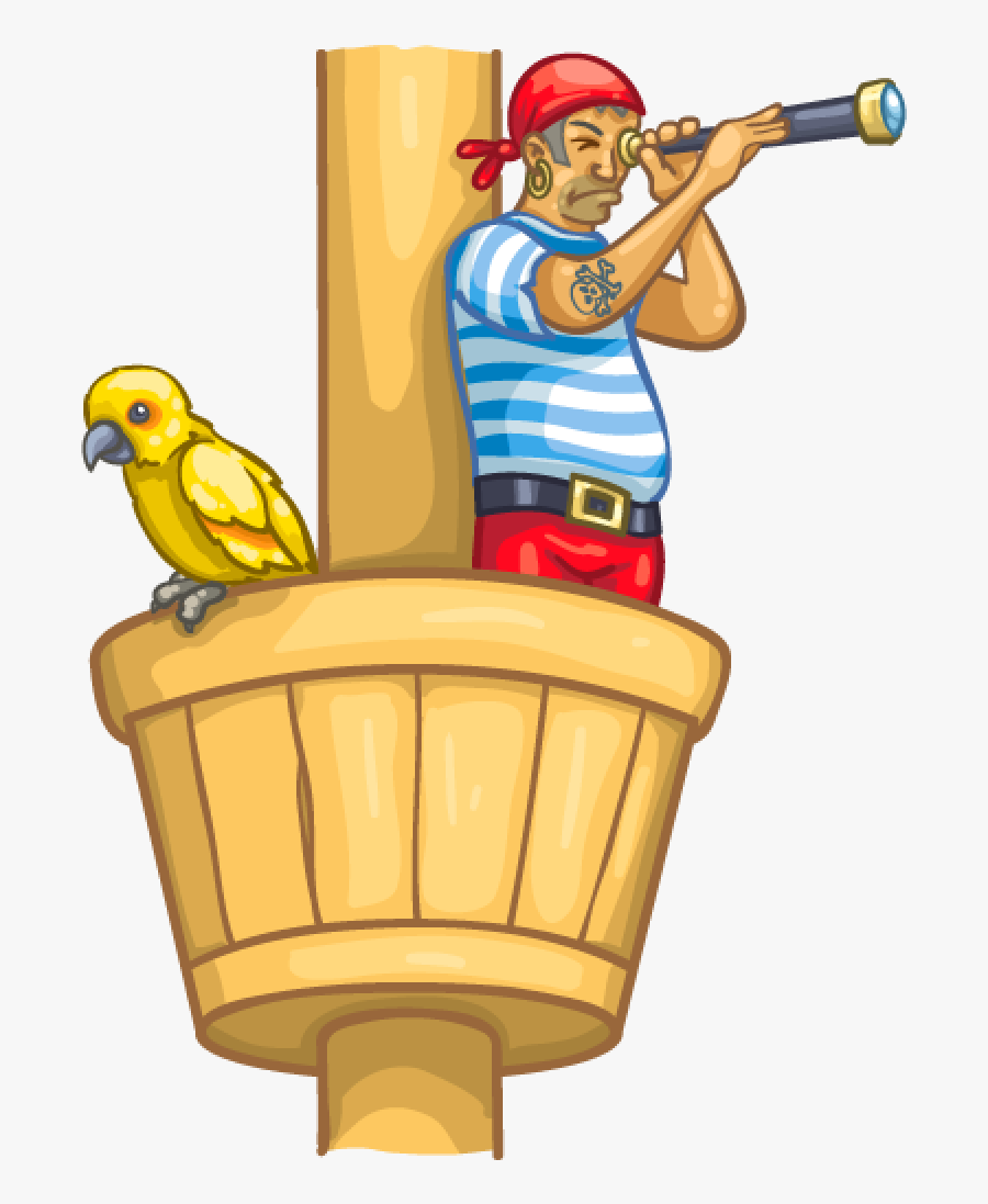 Banner Free Crow Clipart Animated - Pirate Ship Birds Nest, Transparent Clipart