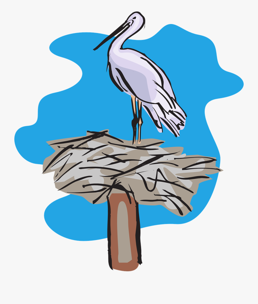 Bird Standing On Nest Svg Clip Arts, Transparent Clipart