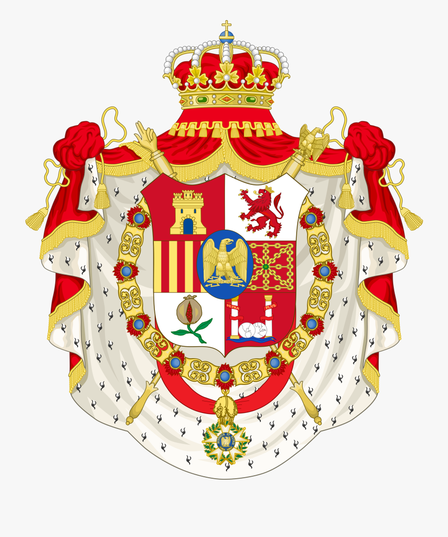 Grand Coat Of Arms Of Joseph Bonaparte As King Of Spain - Joseph Bonaparte Coat Of Arms, Transparent Clipart