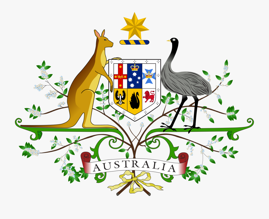 Gerb Australia Star Usa Coat National Arms Clipart - Coat Of Arms Australia, Transparent Clipart