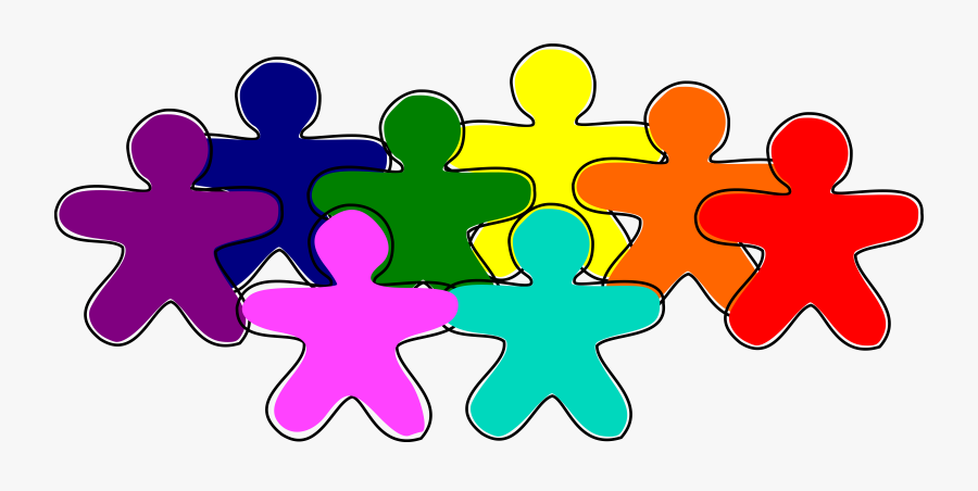 Gingerbread Men Rainbow Clip Arts - Rainbow People Clipart, Transparent Clipart