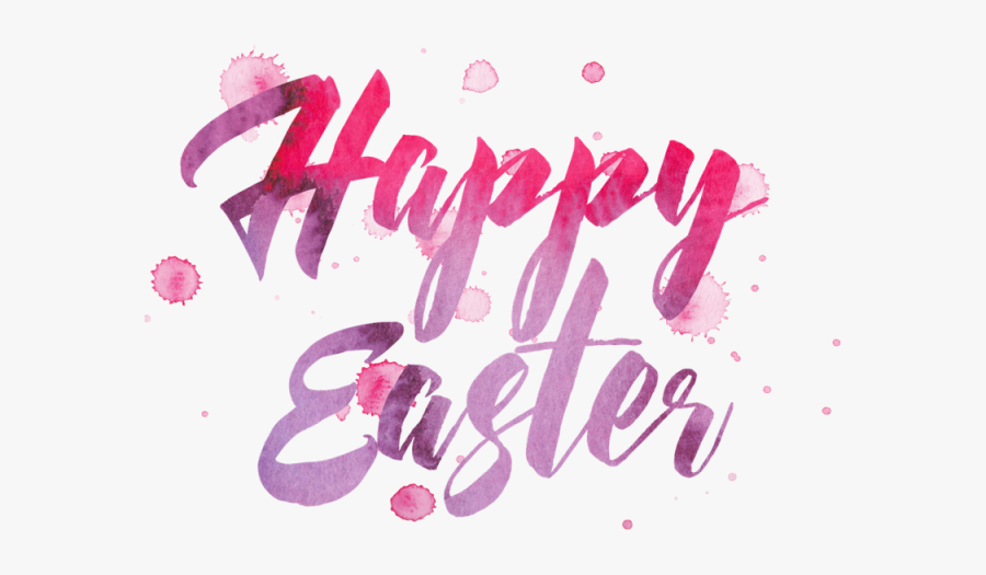 Clip Art Happy Easter Graphic - Calligraphy, Transparent Clipart
