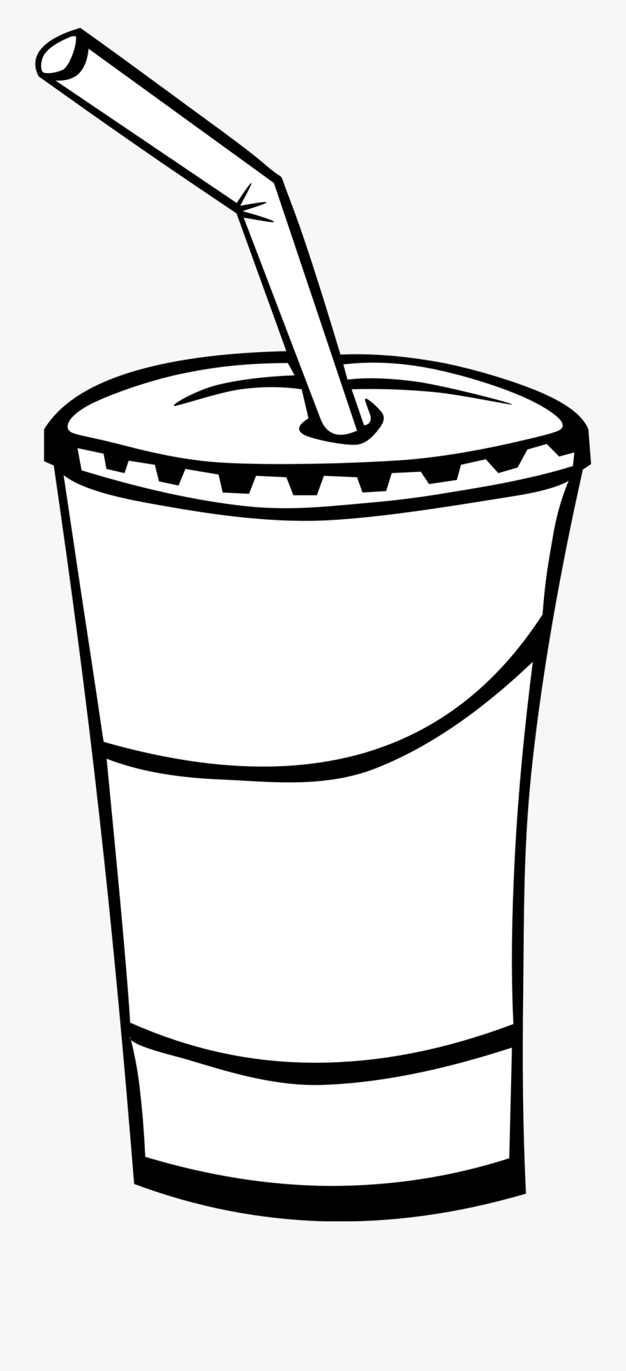Food Cocktails Black And White Clipart - Soda Clipart Black And White, Transparent Clipart