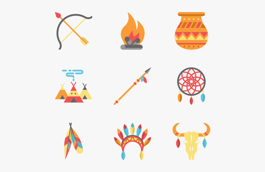 Clip Art Native American Graphic Design - Native American Icons, Transparent Clipart