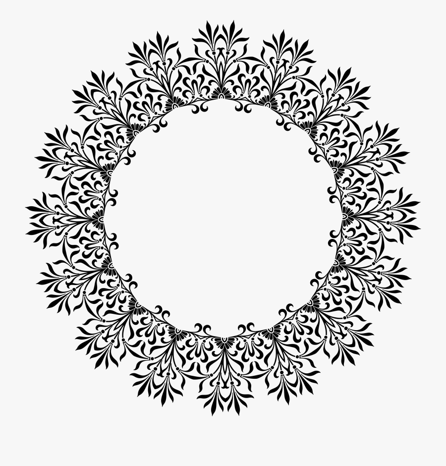 Skeleton Clip Art Download - Circle Floral Vector Png, Transparent Clipart