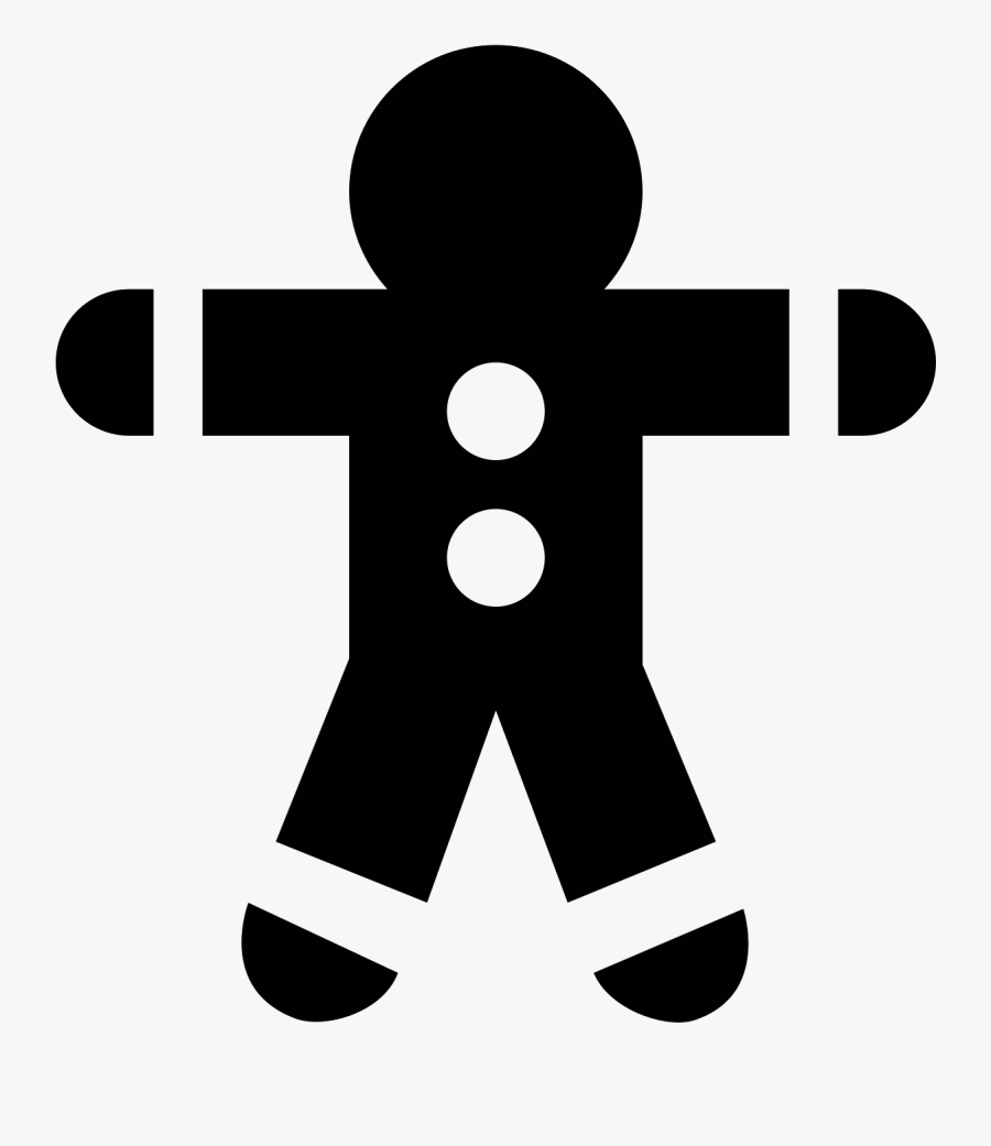 Gingerbread Man Icon, Transparent Clipart