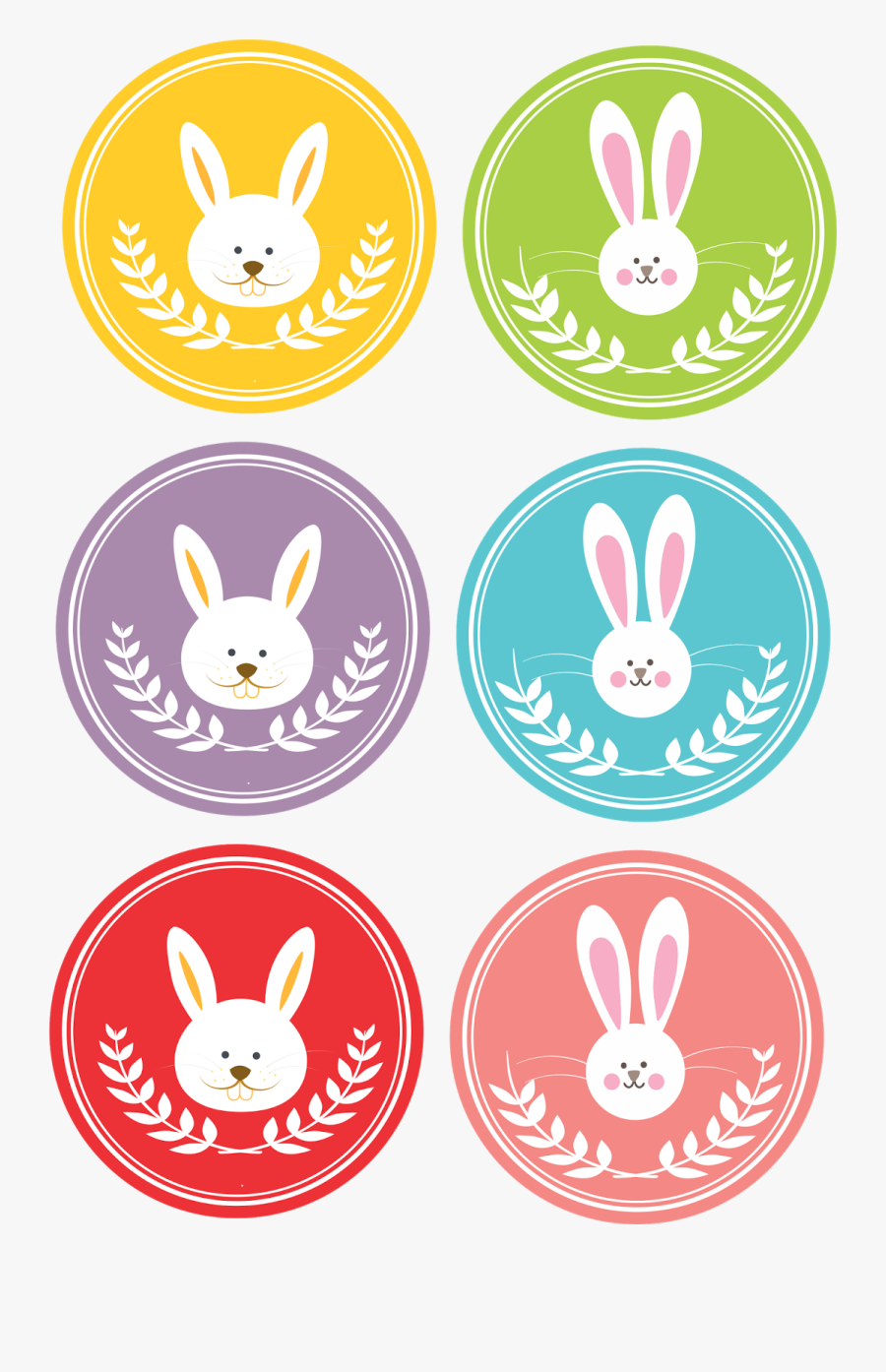 Clip Art Happy Easter Tags, Transparent Clipart