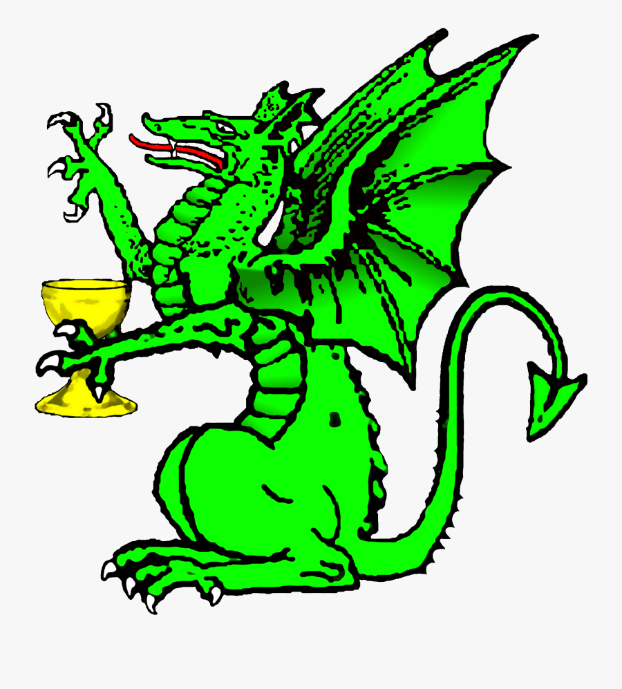 Supporters Clipart Alone - Heraldic Dragon Transparent Background, Transparent Clipart
