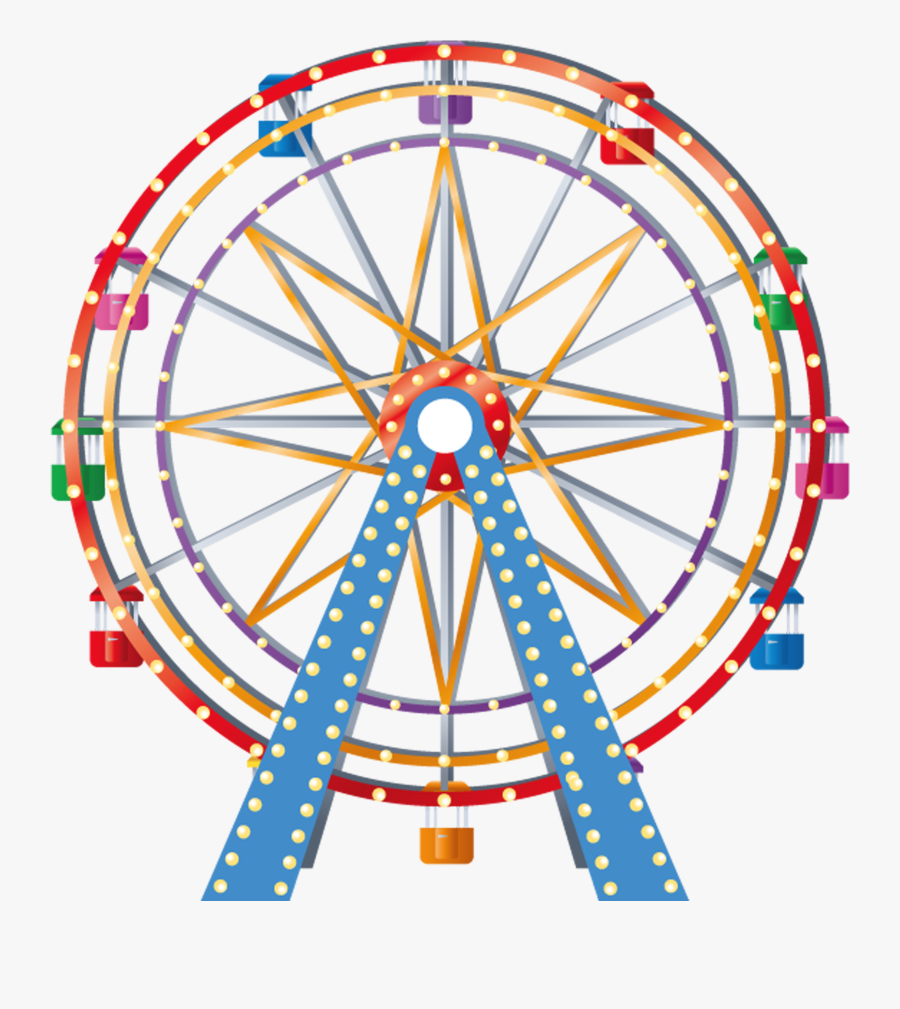 Wheel Clipart Ferry - Ferris Wheel Png, Transparent Clipart