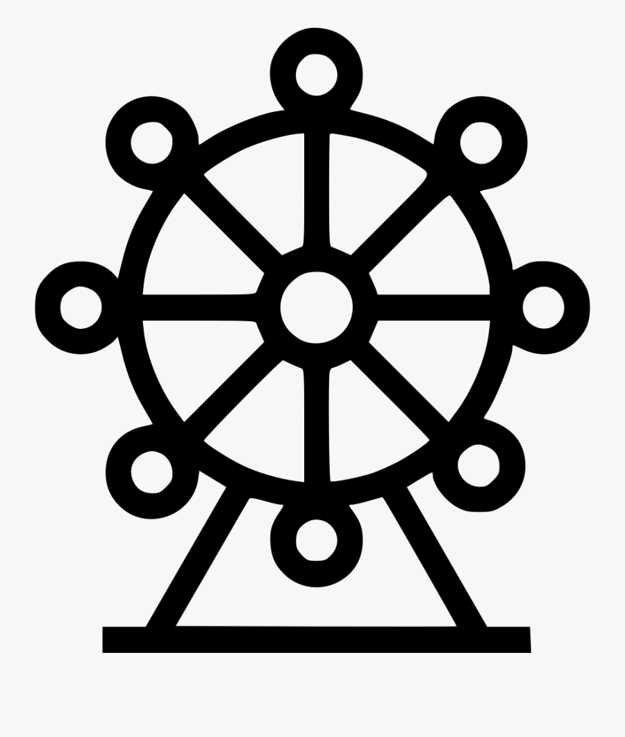 Image - Black And White Ferris Wheel Clipart, Transparent Clipart