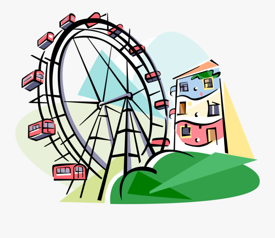 Transparent Simple Ferris Wheel Clipart - Wiener Riesenrad Clipart, Transparent Clipart