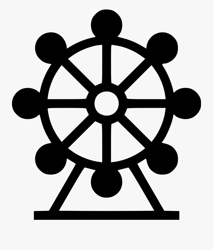 Ferris Wheel Comments - Black And White Ferris Wheel Clipart, Transparent Clipart