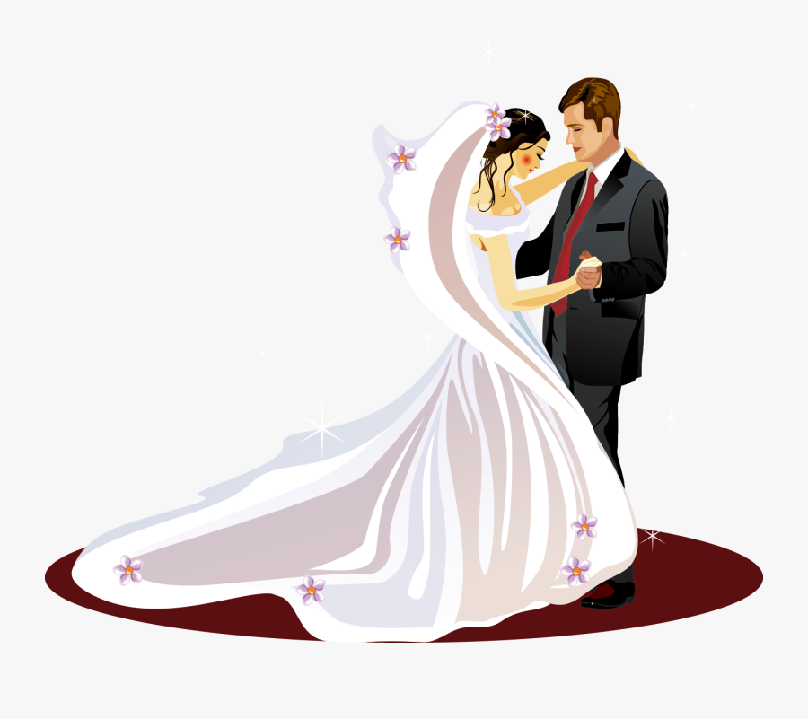 Invitation Bridegroom Art - Bride And Groom Clipart Png, Transparent Clipart