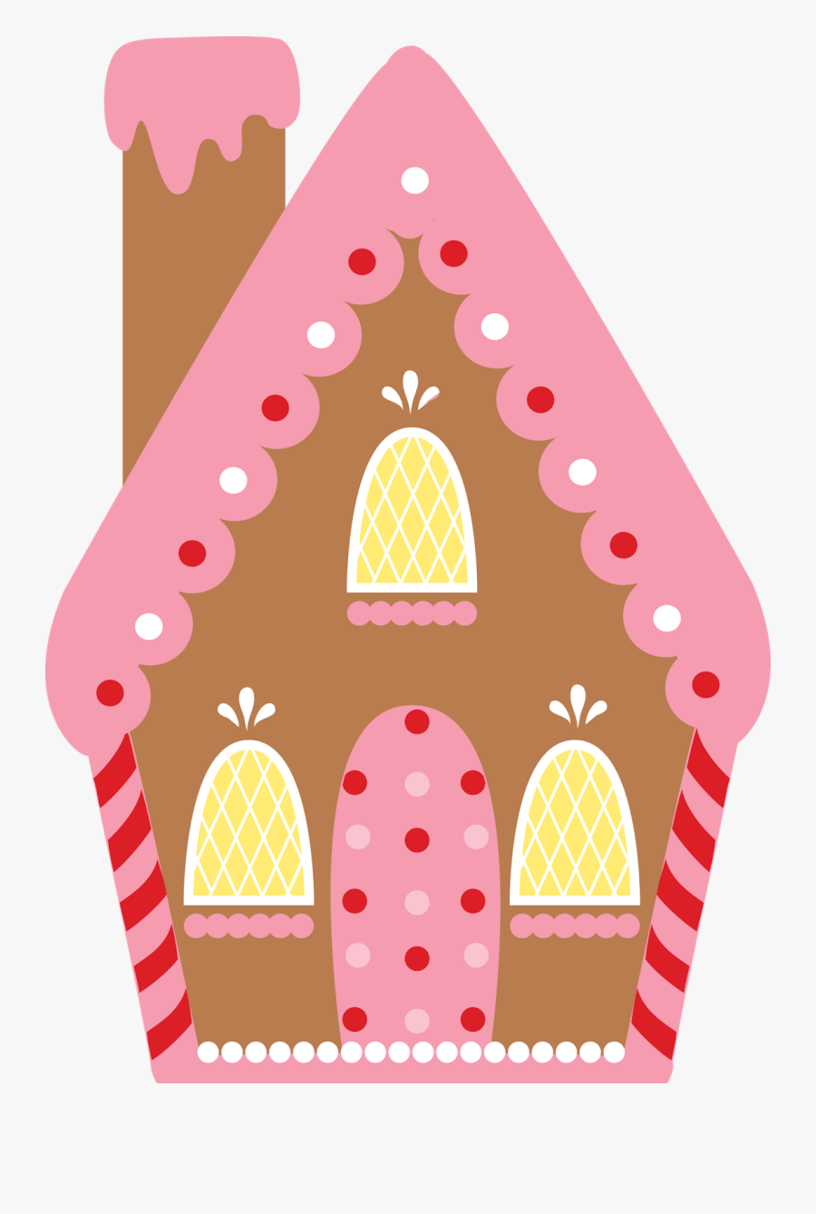 Gingerbread - Pink Gingerbread House Clipart, Transparent Clipart