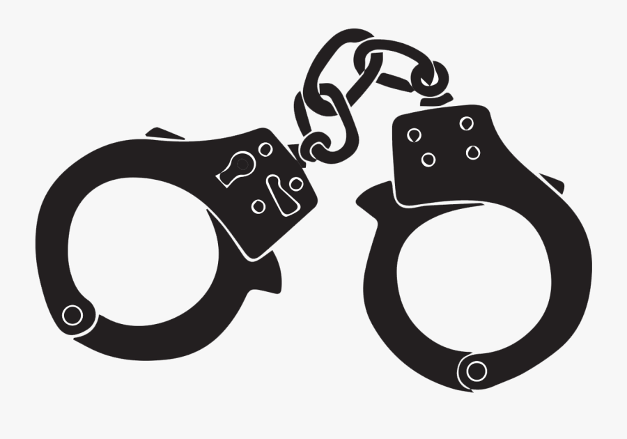 Handcuffs Police Officer Clip Art - Handcuffs Silhouette, Transparent Clipart