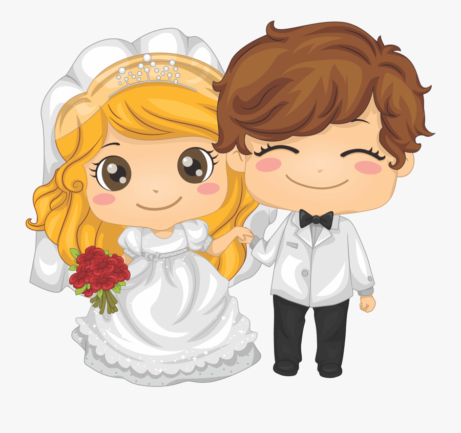 Wedding Motorbike Images, Stock Photos & Vectors - Imagenes De Novios En Caricatura, Transparent Clipart