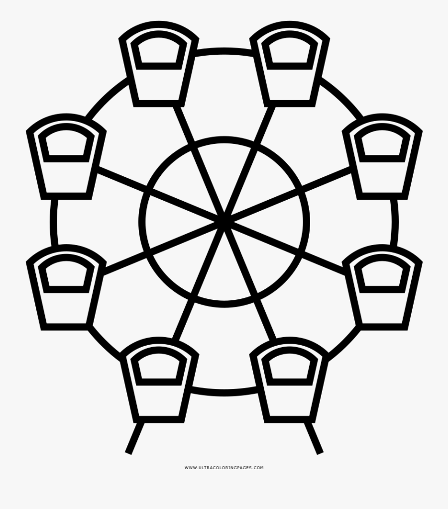 Ferris Wheel Coloring Page - Simbolo De La Religion Budista, Transparent Clipart