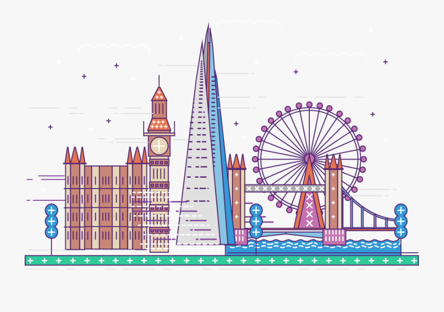London Clipart Ferris Wheel London - Transparent London Clipart, Transparent Clipart