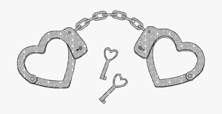 Handcuff Kidcore Internet Google Love - Heart Handcuffs Clip Art, Transparent Clipart