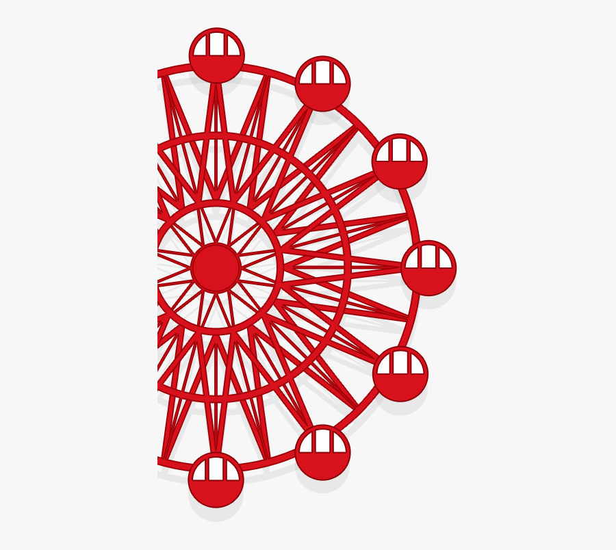 Hep Five Ferris Wheel Png, Transparent Clipart