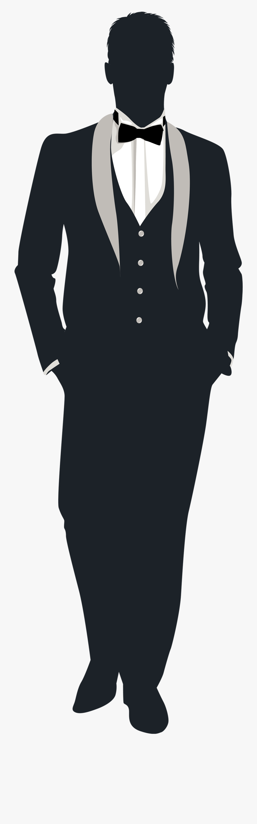 Groom Silhouette Png Clip Art Png Images - Groom White Silhouette Png, Transparent Clipart