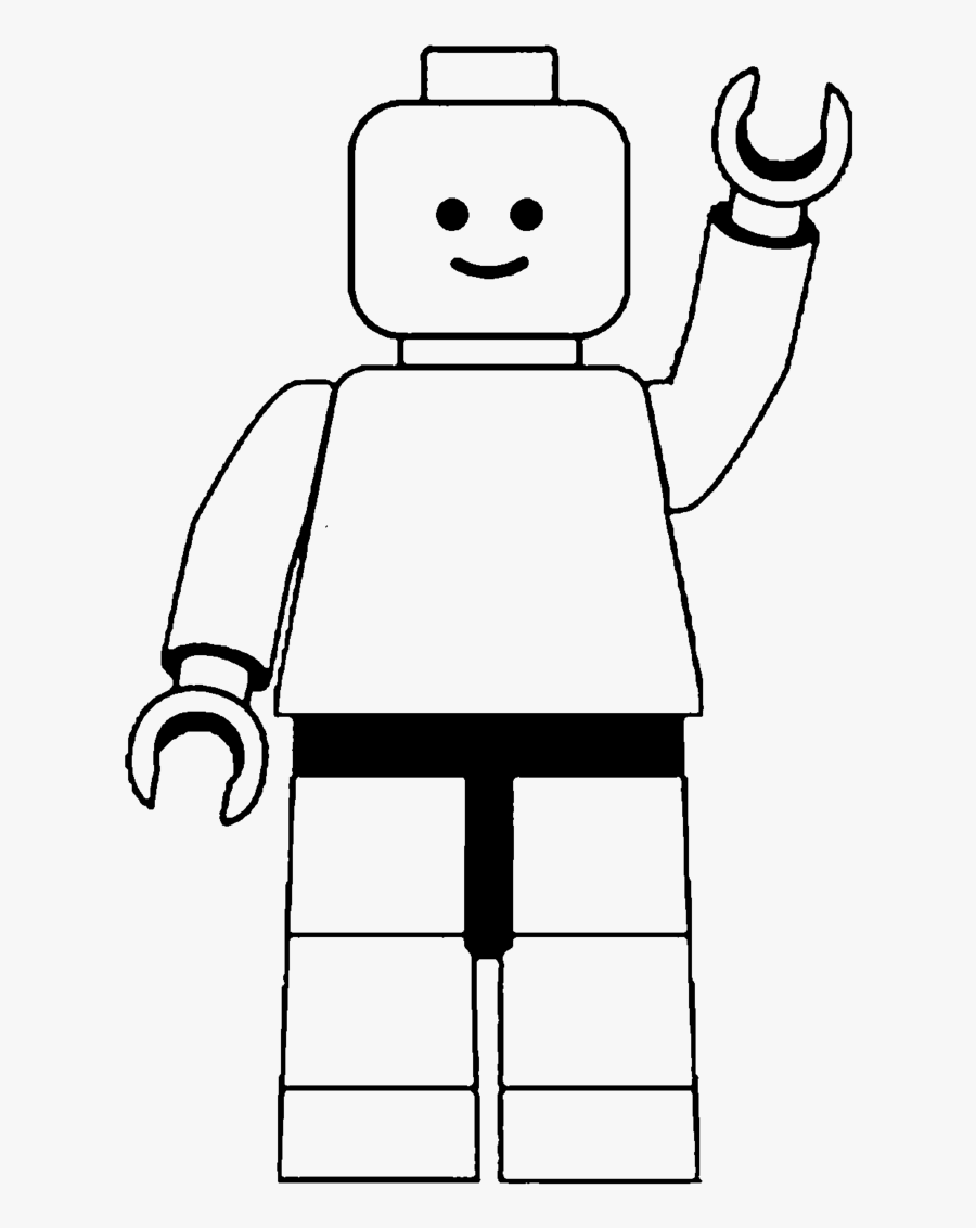Clipart Man Template Black And White - Lego Man Clipart Black And White, Transparent Clipart
