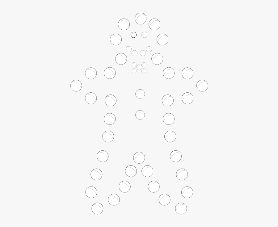 Dav 1dp Gingerbread Man Lights Black White Line 555px - Circle, Transparent Clipart