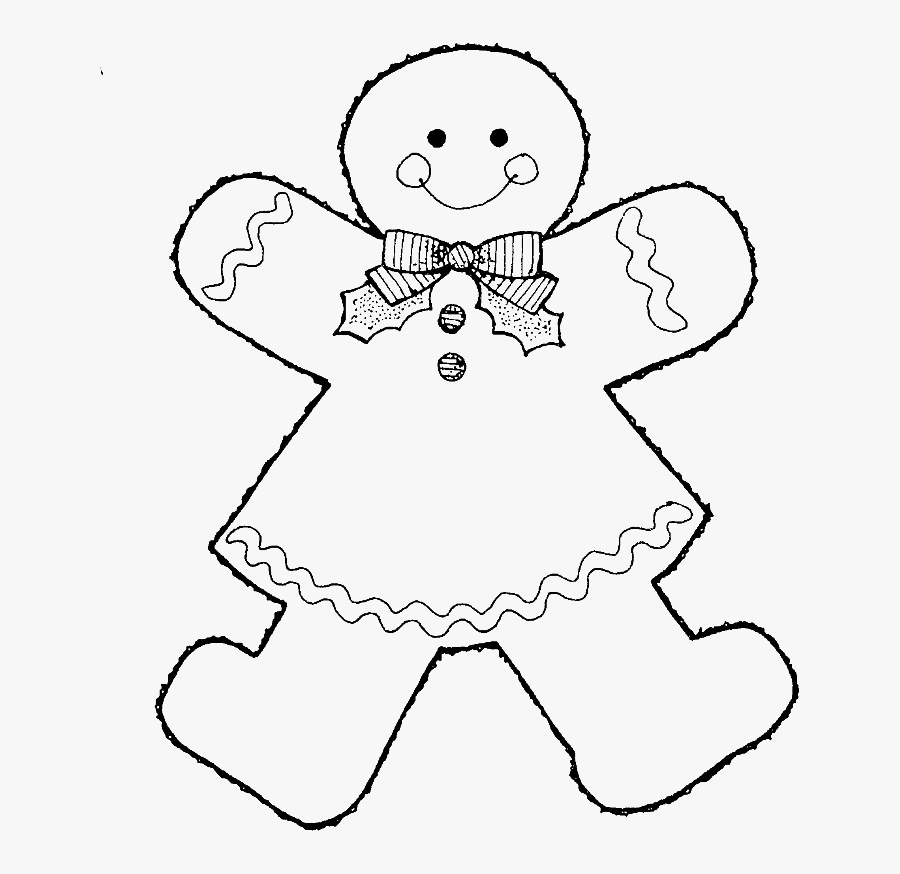 Gingerbread Girl Coloring Pages Many Interesting Cliparts - Gingerbread, Transparent Clipart