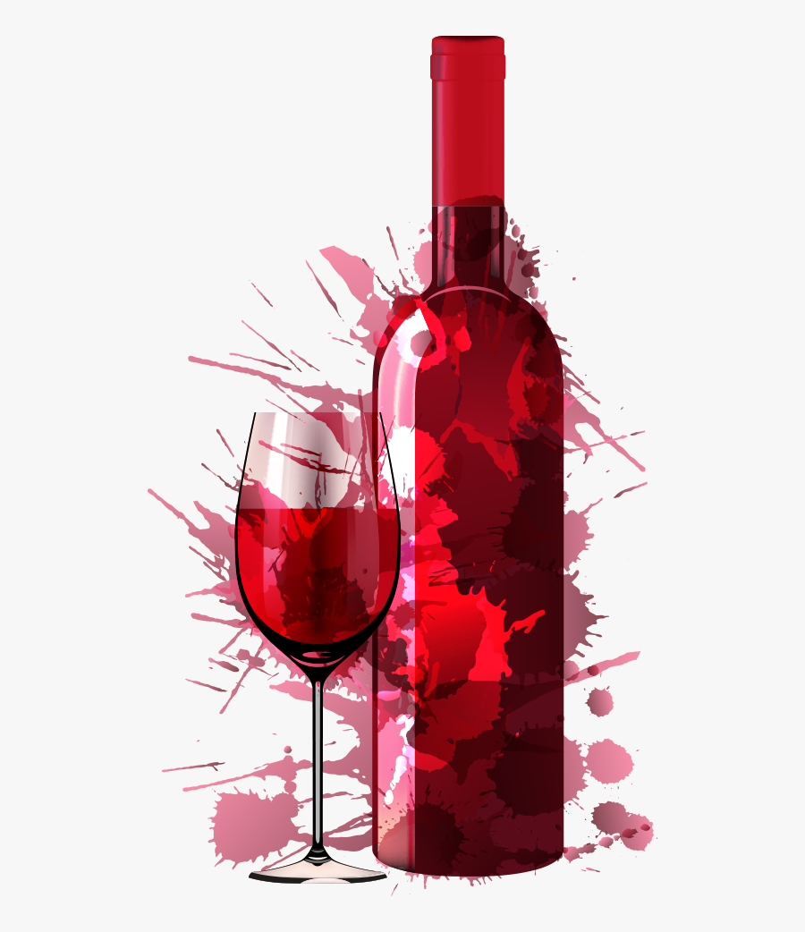Drink Creative Dinner Vector Party Painting Red Clipart - Wine Glass Vector Png, Transparent Clipart