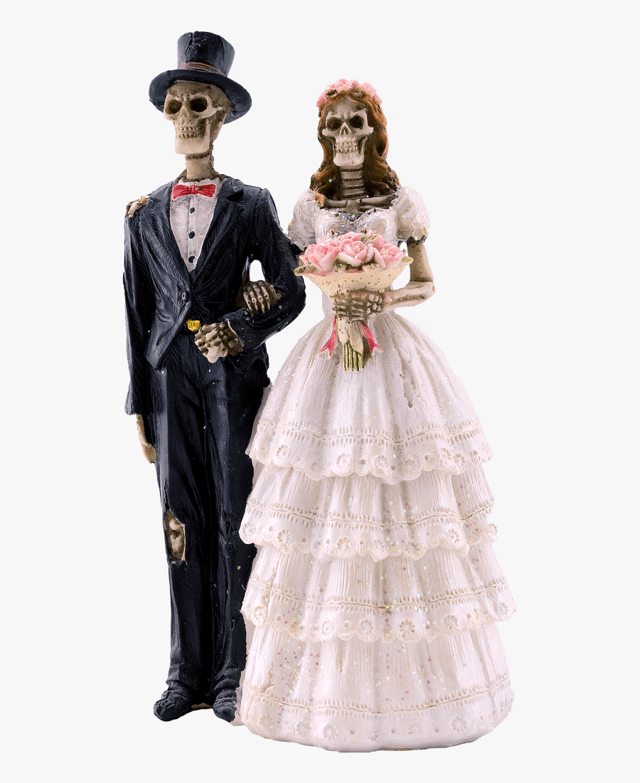 Picture Black And White Library Skeleton Bride And - Skeleton Groom And Bride, Transparent Clipart