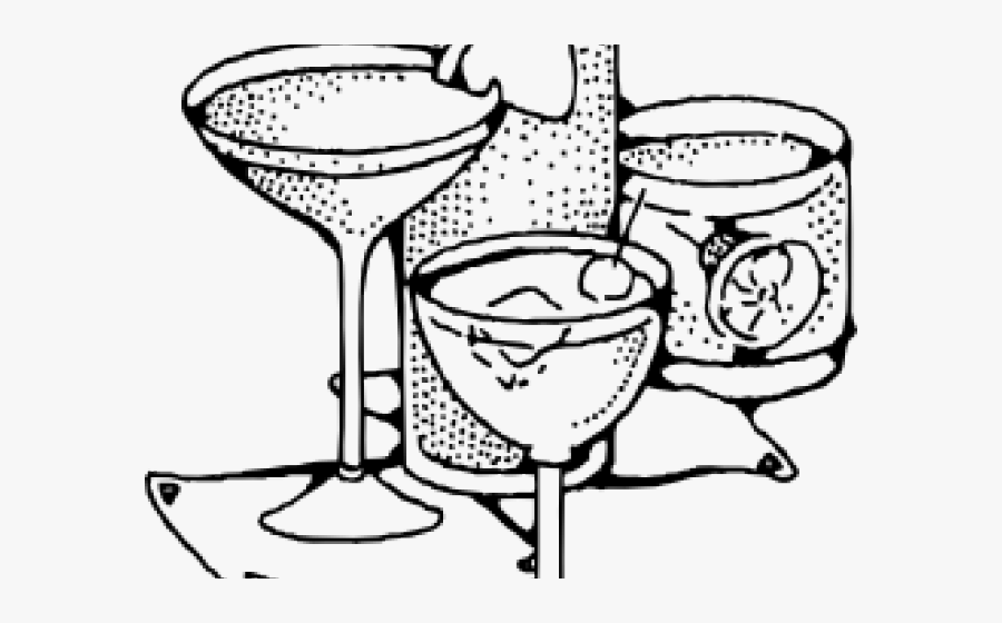 Cocktail Clipart Black And White, Transparent Clipart