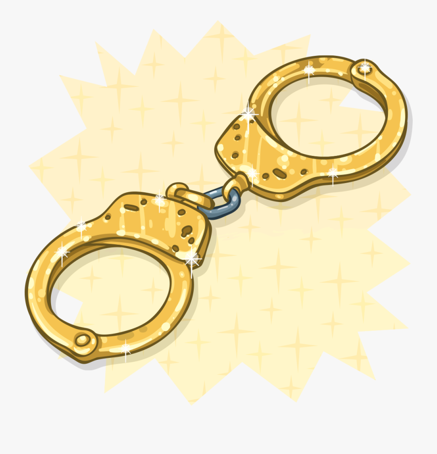 Gold Handcuffs Transparent, Transparent Clipart