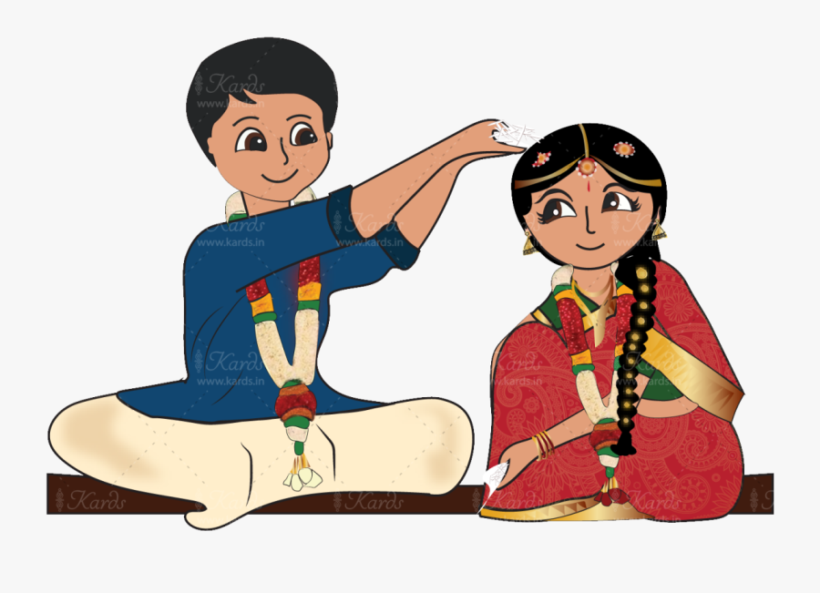 Transparent Groom Png - Telugu Indian Wedding Cartoon, Transparent Clipart