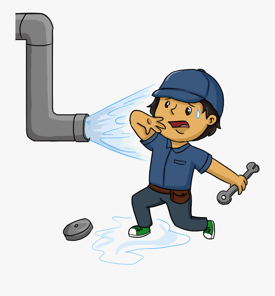 Cartoon,solid Swing Hit,plumber,construction Worker,clip - Plumber Png, Transparent Clipart