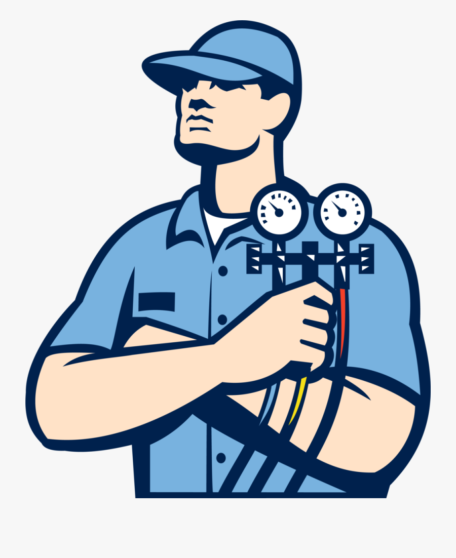 Air Conditioning Mechanic - Refrigeration Air Conditioning Mechanic Front, Transparent Clipart