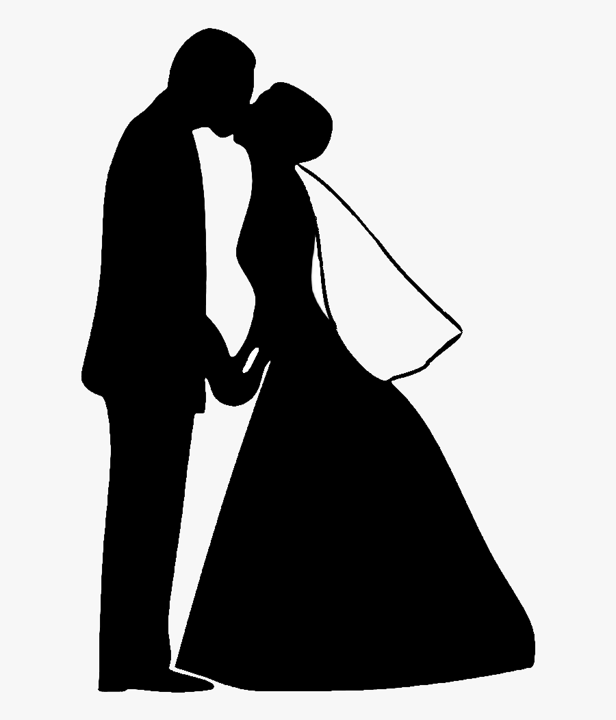 Free Bride And Groom Silhouette Png - Bride And Groom Silhouette Png, Transparent Clipart