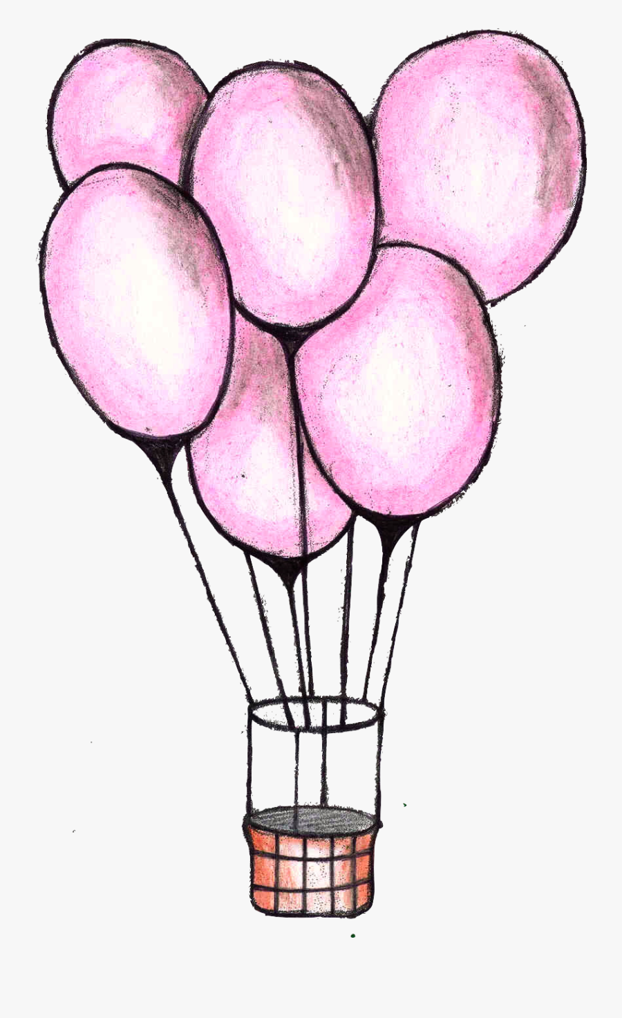 Bubblegum Balloons From Carnival - Sketch, Transparent Clipart
