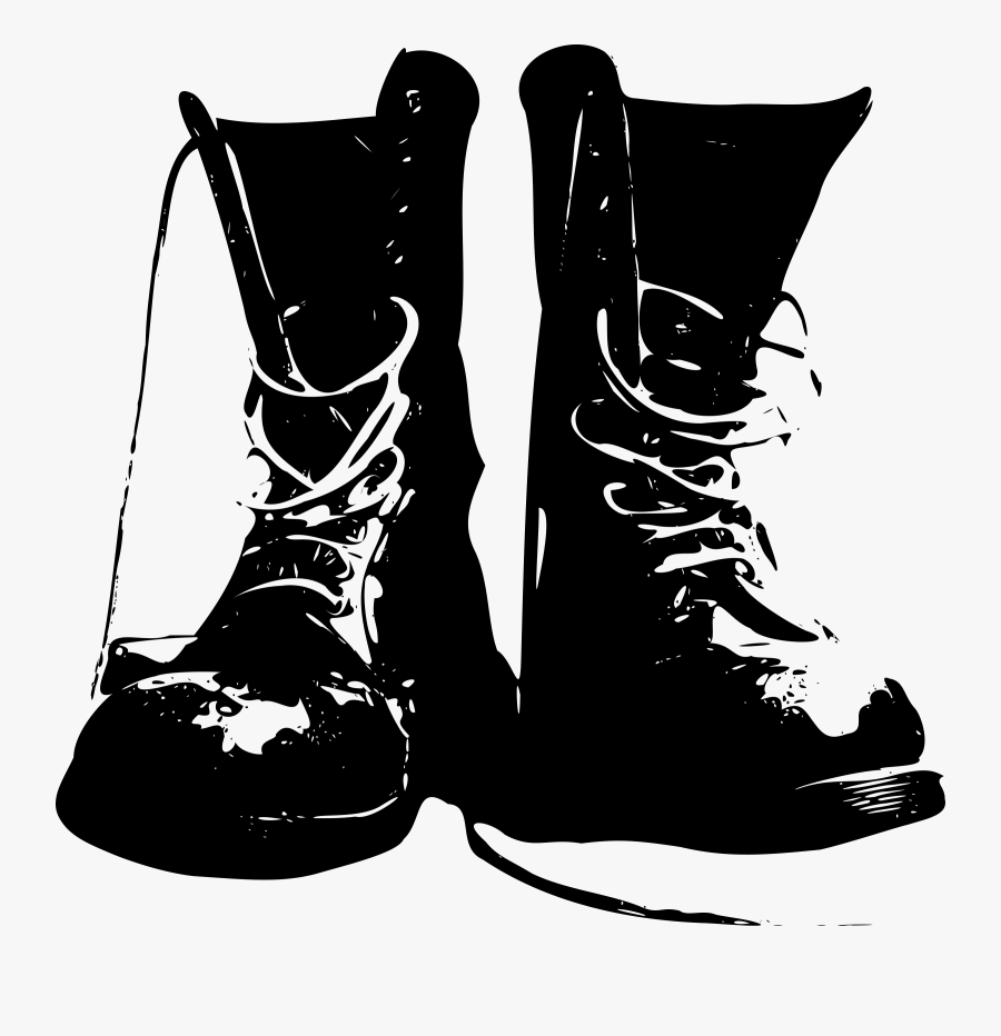Boots Stiefel - Army Boots Vector, Transparent Clipart