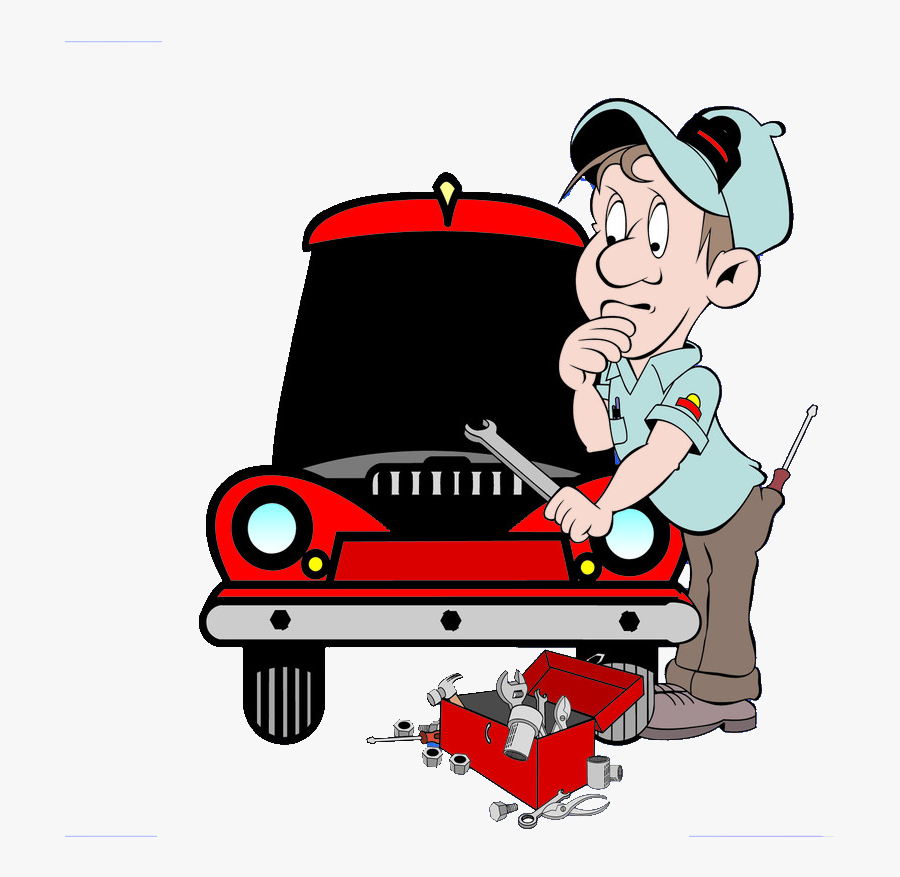 Clip Art Car Repair Cartoon - Mechanic Clipart, Transparent Clipart