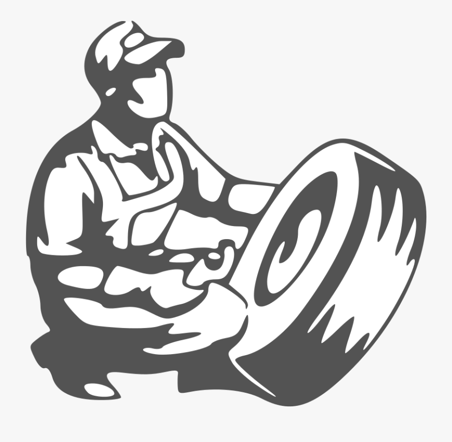 Man With Tire Clipart, Transparent Clipart
