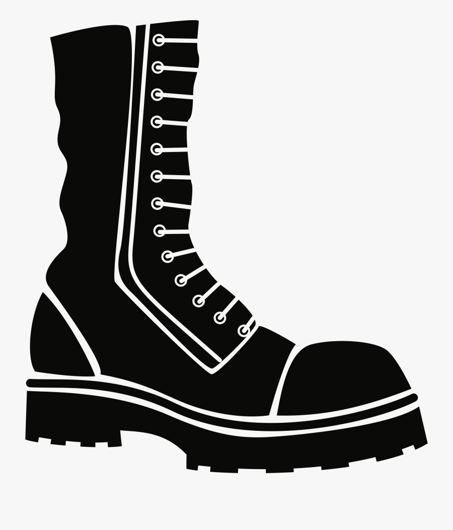 Walking Shoe,monochrome Photography,boot - Boot Silhouette, Transparent Clipart