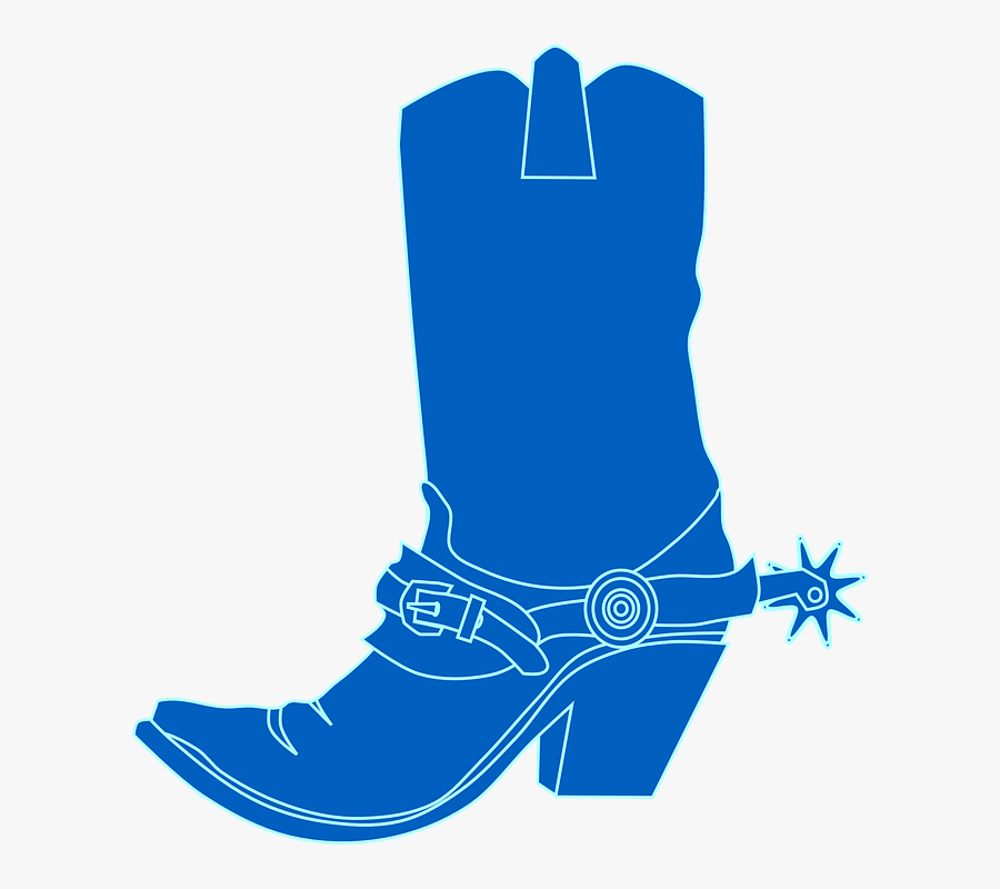 Blue Cowboy Boot Clipart, Transparent Clipart