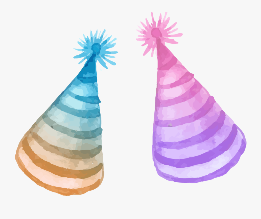 Watercolor Birthday Hat 1035*839 Transprent Png Free - Watercolor Birthday Stickers, Transparent Clipart