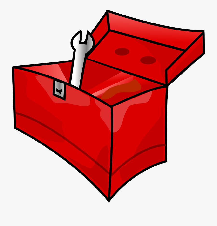 Toolbox, Red, Metal, Screw Driver, Work, Mechanic, - Clip Art Construction Tools, Transparent Clipart