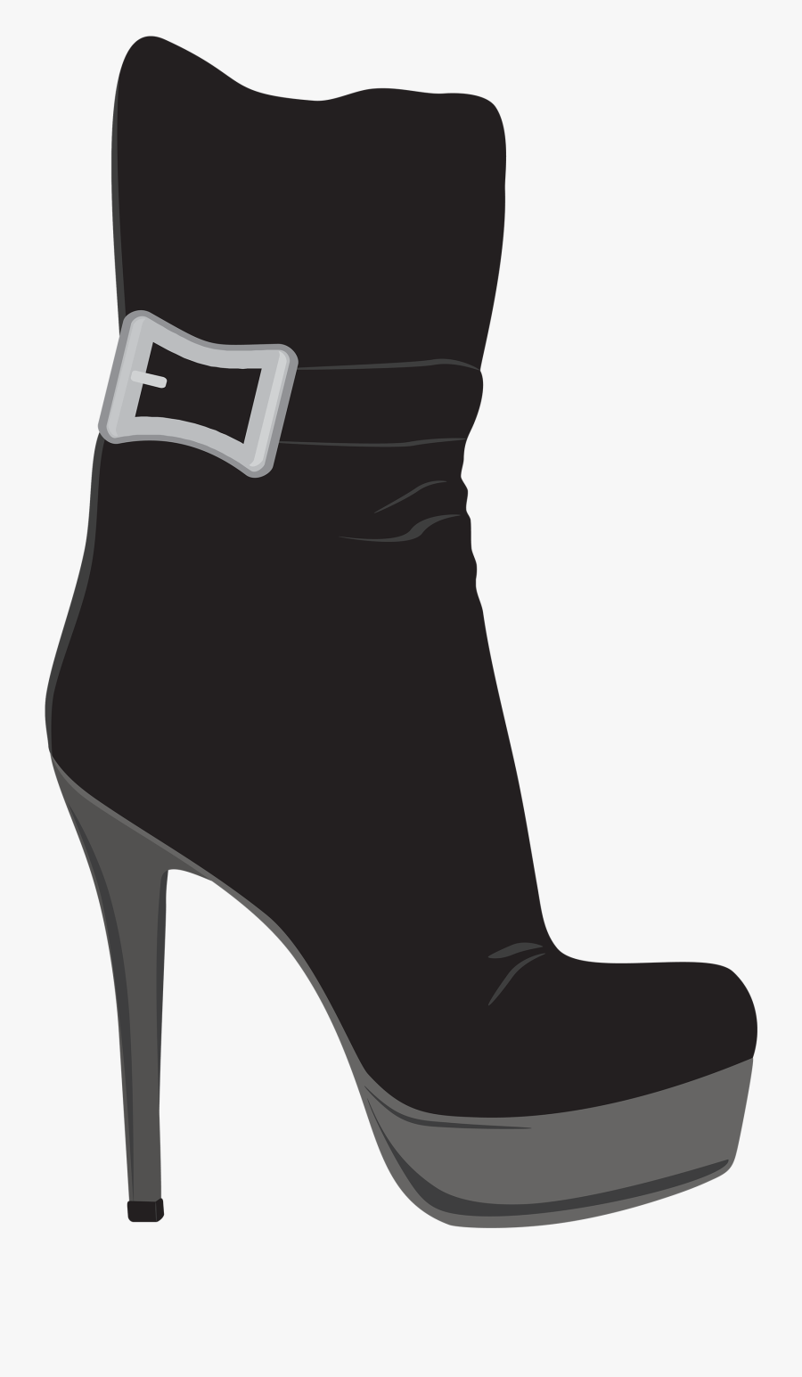 Black Female Boots Png Clipart - Clipart High Heel Boots, Transparent Clipart
