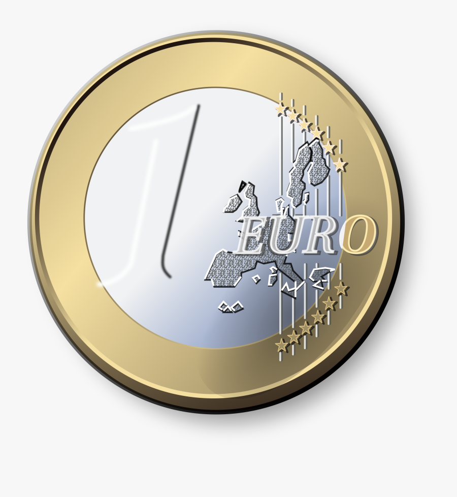 Transparent Gold Coins Clipart - Euro Coin Png, Transparent Clipart